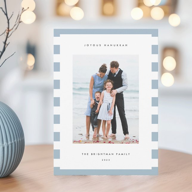 Cartes Pour Fêtes Annuelles Bande classique | Hanoukka photo verticale (Créateur téléchargé)