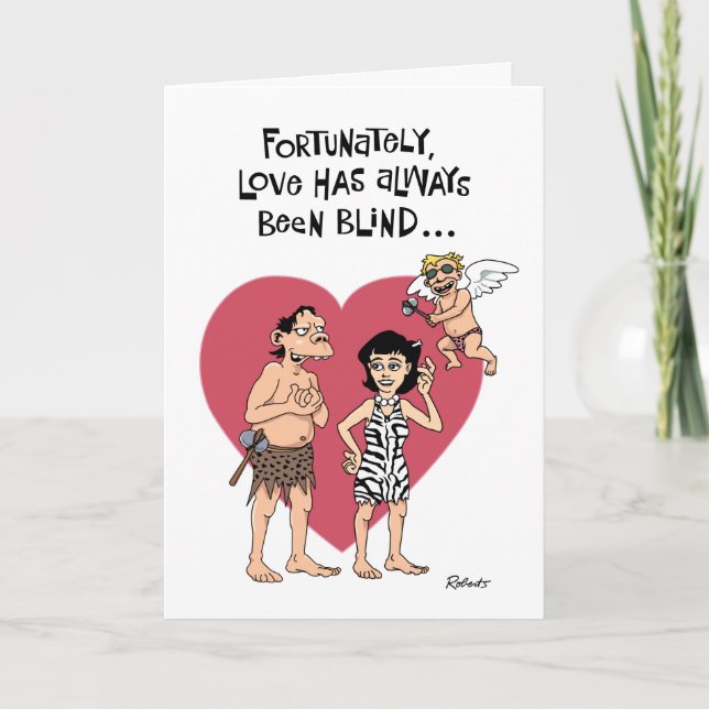 Cartes Pour Fêtes Annuelles Bande dessinée drôle Valentine (Devant)