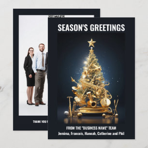 Cartes Pour Fêtes Annuelles Bande instruments de musique fête de Noël arbre