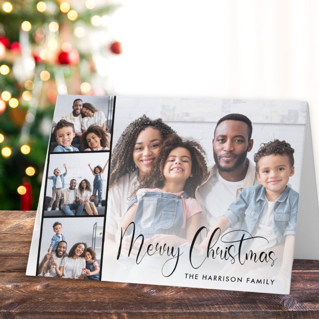 Cartes Pour Fêtes Annuelles Bande photo Joyeux Noël (Share the love and warmth of the season with your personalized photo Christmas card)