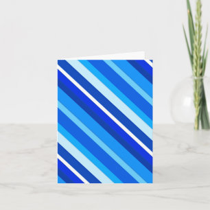 Cartes Pour Fêtes Annuelles Bandes de bonbons en couche - cobalt et bleu pâle