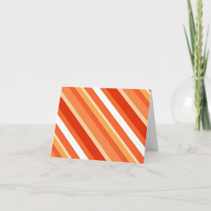 Cartes Pour Fêtes Annuelles Bandes de bonbons en couches - orange et blanc