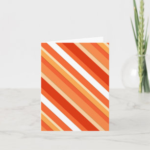 Cartes Pour Fêtes Annuelles Bandes de bonbons en couches - orange et blanc