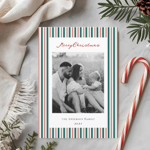Cartes Pour Fêtes Annuelles Bandes de Noël Vintage Photo de famille recto-vers