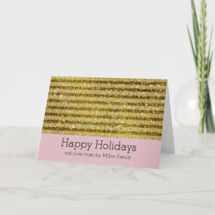 Cartes Pour Fêtes Annuelles Bandes de Parties scintillant d'or