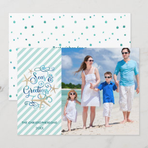 Cartes Pour Fêtes Annuelles Bandes photos Joyeuses Fêtes de Noël côtier