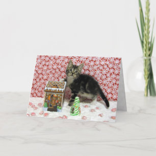 Cartes Pour Fêtes Annuelles Bandit's Gingerbread - Chat / Kitten Christmas Car