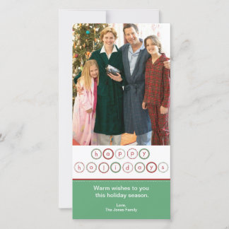 Cartes Pour Fêtes Annuelles Bannière de cercle de vacances - Vert & Rouge