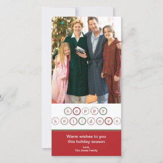 Cartes Pour Fêtes Annuelles Bannière du cercle de vacances - Rouge et Vert
