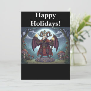 Cartes Pour Fêtes Annuelles Baphomet de dessin animé