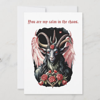 Cartes Pour Fêtes Annuelles Baphomet Gothic Valentine's Day Guitar Chaos