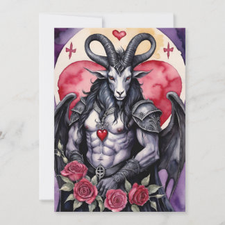 Cartes Pour Fêtes Annuelles Baphomet Gothic Valentine's Day Love