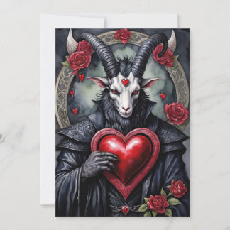 Cartes Pour Fêtes Annuelles Baphomet Gothic Valentine's Day Love