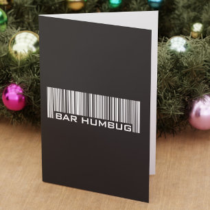 Cartes Pour Fêtes Annuelles Bar Humbug - Humour anti-Noël drôle