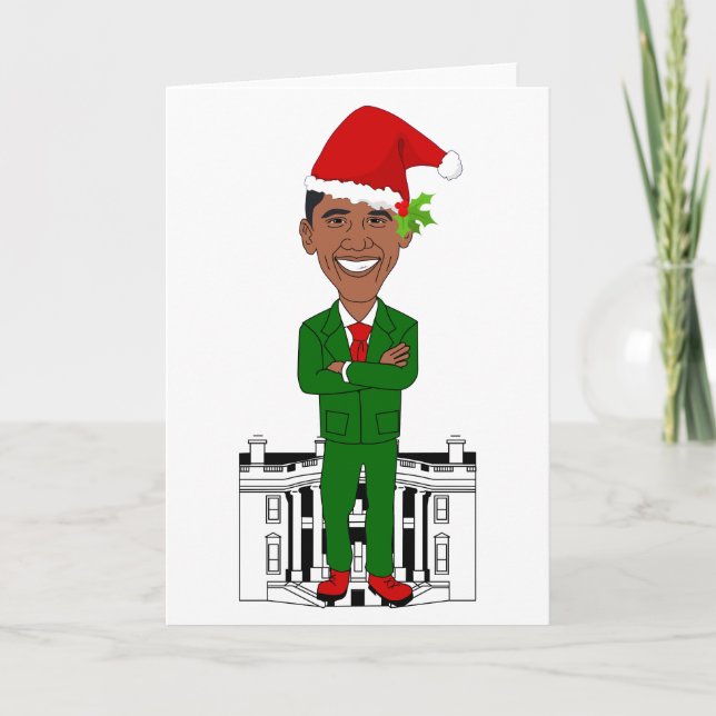 Cartes Pour Fêtes Annuelles Barack Obama le père noël (Devant)