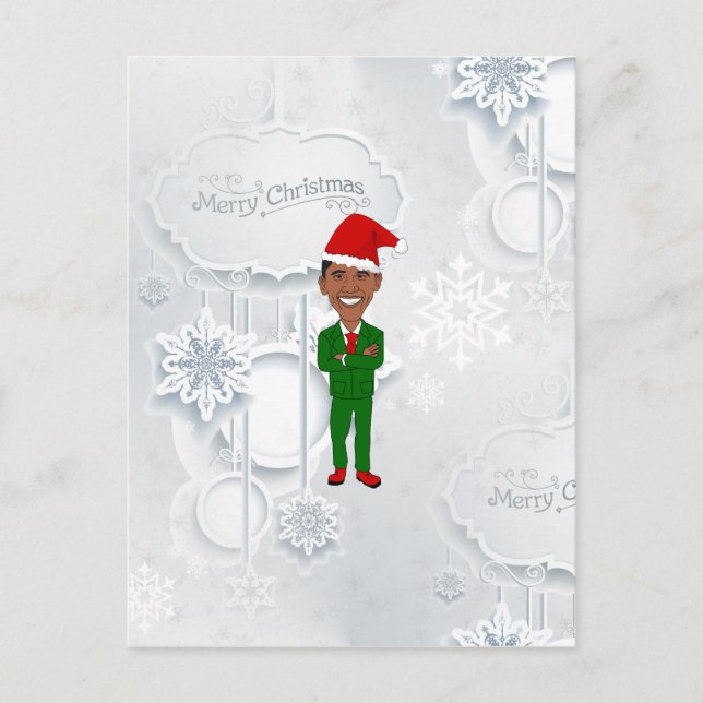 Cartes Pour Fêtes Annuelles barack obama père Noël (Devant)