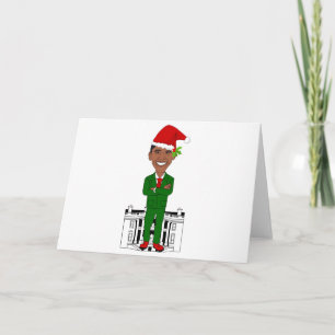 Cartes Pour Fêtes Annuelles barack obama santa claus