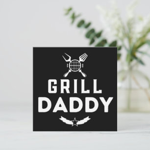 Cartes Pour Fêtes Annuelles Barbecue Mensuel Daddy BBQ Et Fumage Pour La Fête 