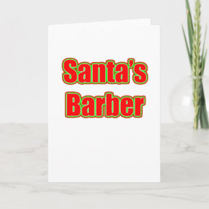 Cartes Pour Fêtes Annuelles Barber de Santa
