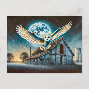 Cartes Pour Fêtes Annuelles Barn Owl with Mouse par Old Barn