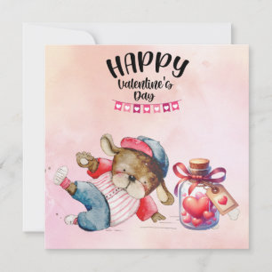 Cartes Pour Fêtes Annuelles Baseball pour la Saint-Valentin avec des cœurs