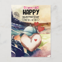Baseball pour la Saint Valentin avec les coeurs