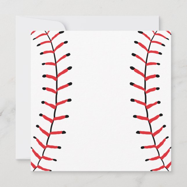 Cartes Pour Fêtes Annuelles Baseball Seams Sport Style Baseball Thème (Devant)