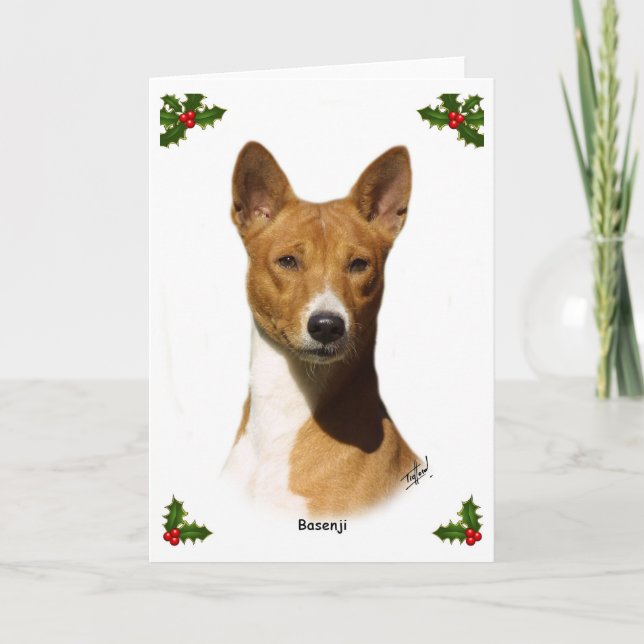Cartes Pour Fêtes Annuelles Basenji 9L034D-09 (Devant)