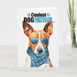 Cartes Pour Fêtes Annuelles Basenji Chien Coolest Papa Jamais Fête des pères