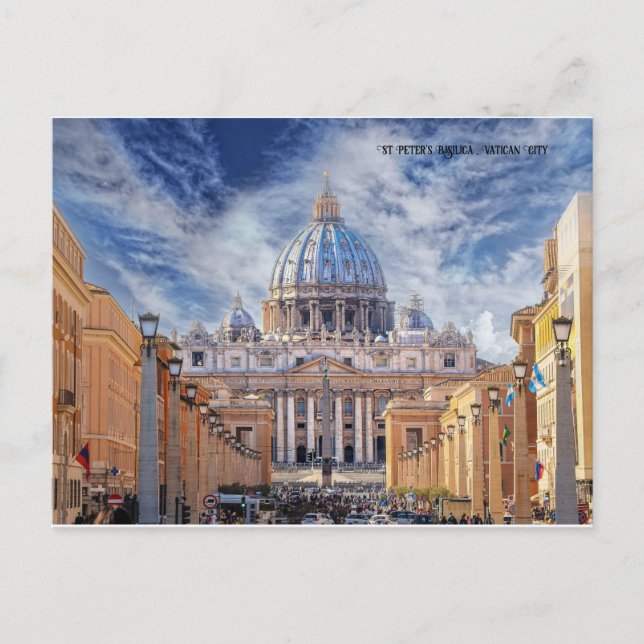 Cartes Pour Fêtes Annuelles Basilique Saint-Pierre Rome Cité du Vatican (Devant)