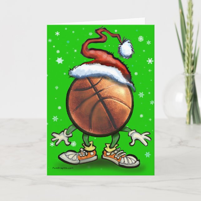 Cartes Pour Fêtes Annuelles Basket-ball (Devant)