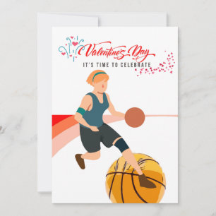 Cartes Pour Fêtes Annuelles Basketball pour la Saint-Valentin avec amour
