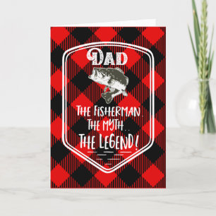 Cartes Pour Fêtes Annuelles Basse de Noël Pêche Papa Le Mythe La Légende
