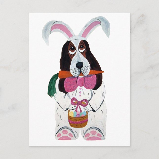 Cartes Pour Fêtes Annuelles Basset Hound (Devant)