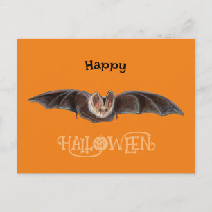 Cartes Pour Fêtes Annuelles Bat Pipistrellus Illustration Halloween heureux