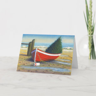 Cartes Pour Fêtes Annuelles "Bateau d'arbre de Noël"