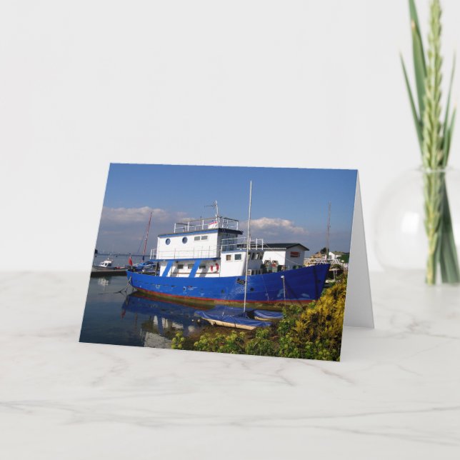 Cartes Pour Fêtes Annuelles Bateau domestique dans l'île de Wight (Devant)