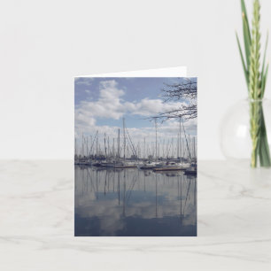 Cartes Pour Fêtes Annuelles Bateaux à la Marina près de la Lake Card