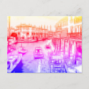 Cartes Pour Fêtes Annuelles Bateaux effet numérique de style "impression"