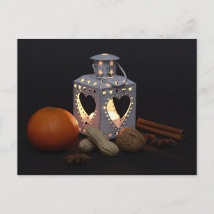 Cartes Pour Fêtes Annuelles Bâtons de cannelle oranges de châtaignes de