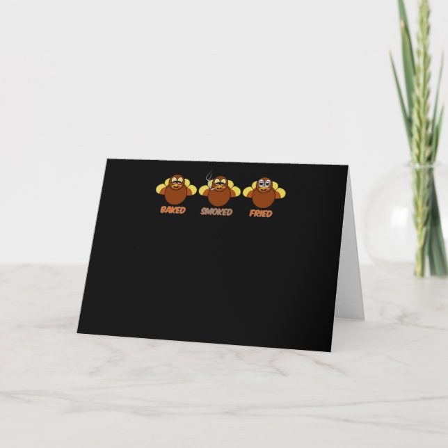 Cartes Pour Fêtes Annuelles BBQ Fumé Fraisé Fraisé Turquie (Devant)