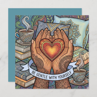 Cartes Pour Fêtes Annuelles Be Gentle With Yourself Personalized Card