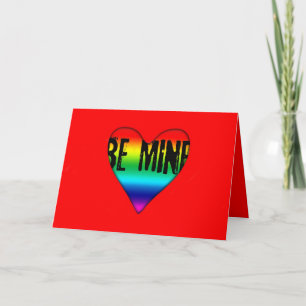 Cartes Pour Fêtes Annuelles Be Mine Gay Rainbow Love Valentine salutation