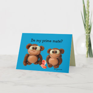 Cartes Pour Fêtes Annuelles Be My Prime Mate Love Valentine's Day Card