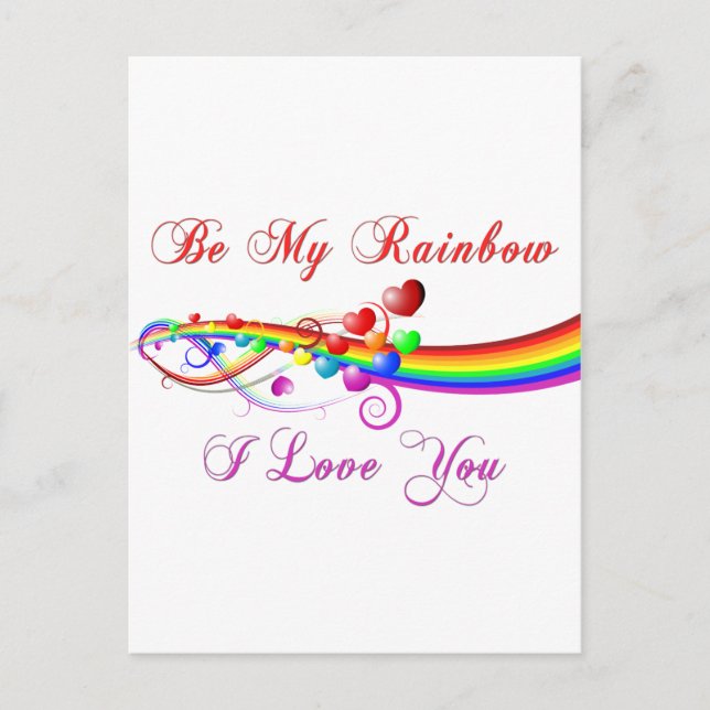 Cartes Pour Fêtes Annuelles Be My Rainbow Gay Valentine (Devant)