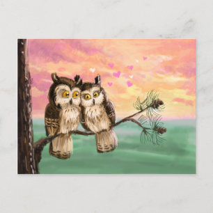 Cartes Pour Fêtes Annuelles Be my valentine owls