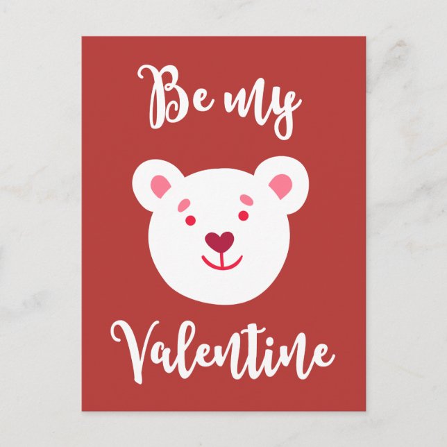 Cartes Pour Fêtes Annuelles Be My Valentine Teddy Bear for Kids (Devant)