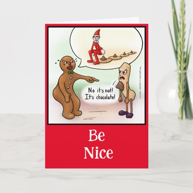 Cartes Pour Fêtes Annuelles Be Nice Christmas Card (Devant)