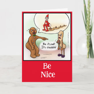 Cartes Pour Fêtes Annuelles Be Nice Christmas Card