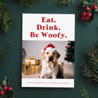 Be Woofy Funny Pet Dog Photo Noël